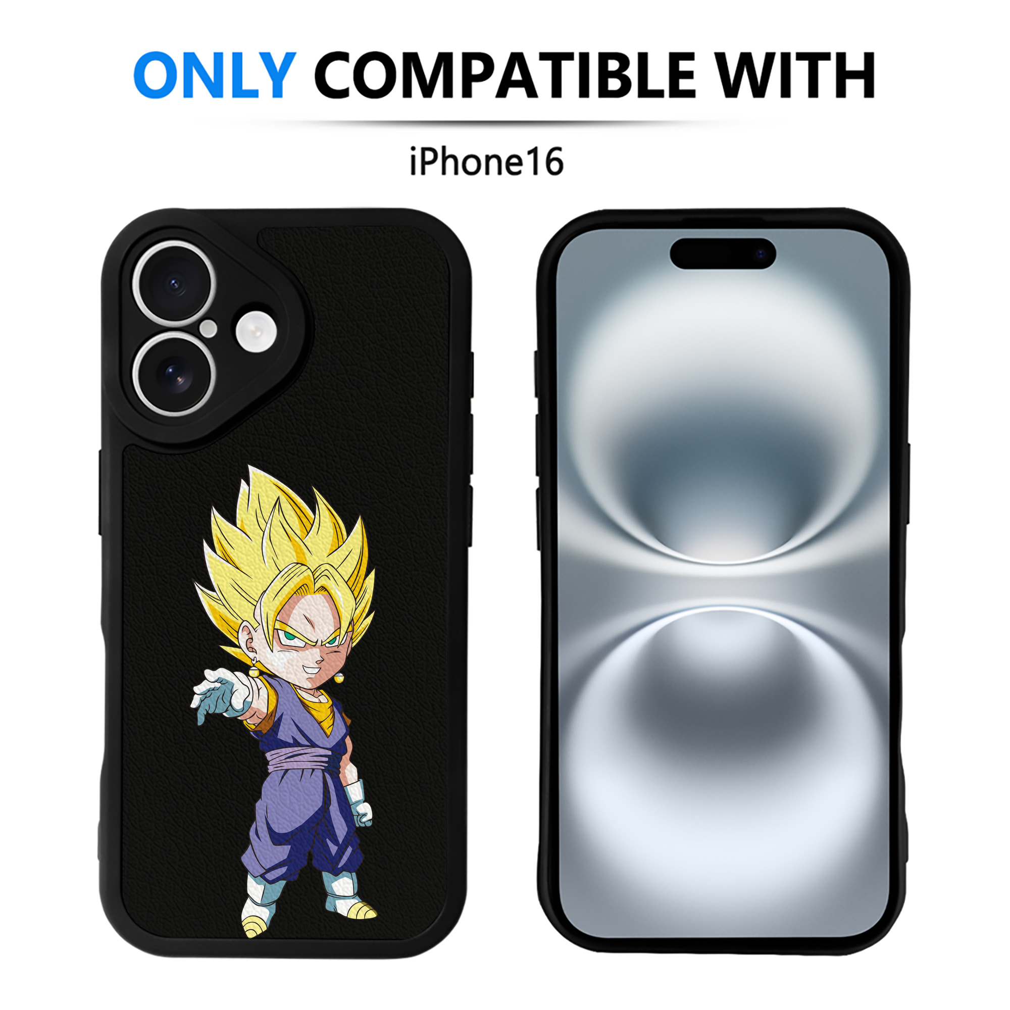 （画像用） ドラゴンボール ベジット DRAGON BALL Vegetto 【iPhone 16シリーズ対応】シリコンスマホケース（レザー調） 材質：シリコン